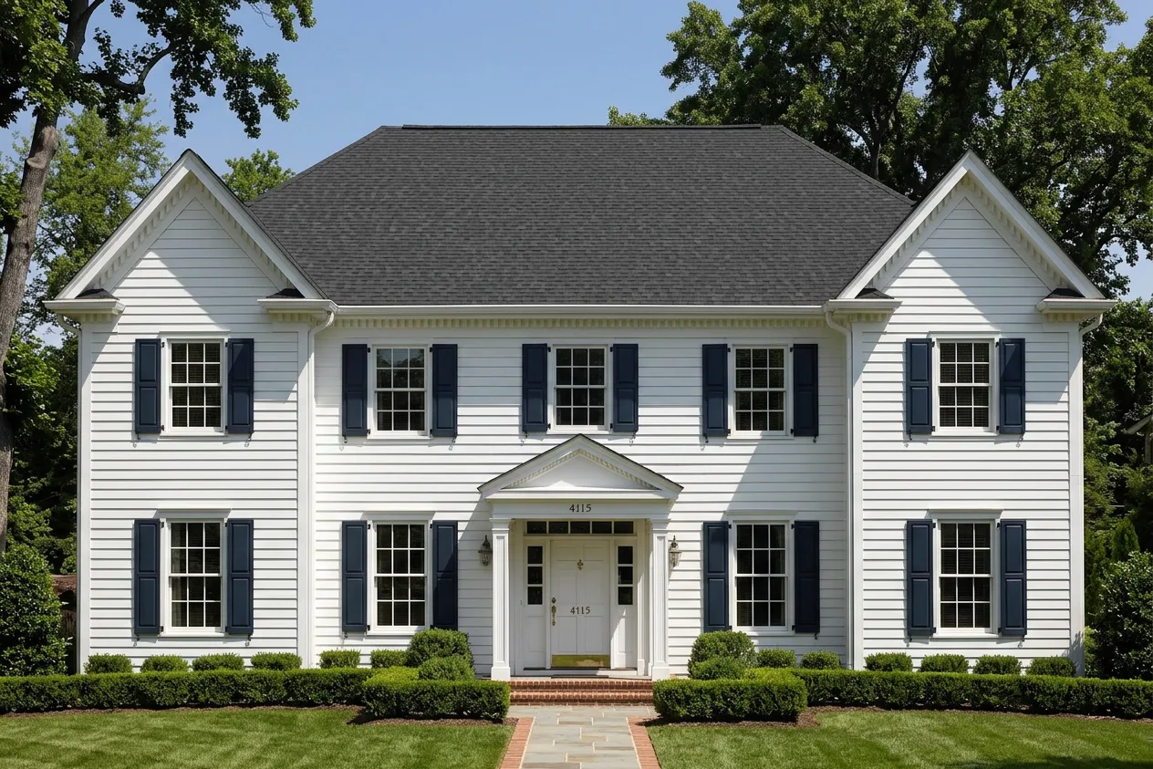 Colonial house roof preview
